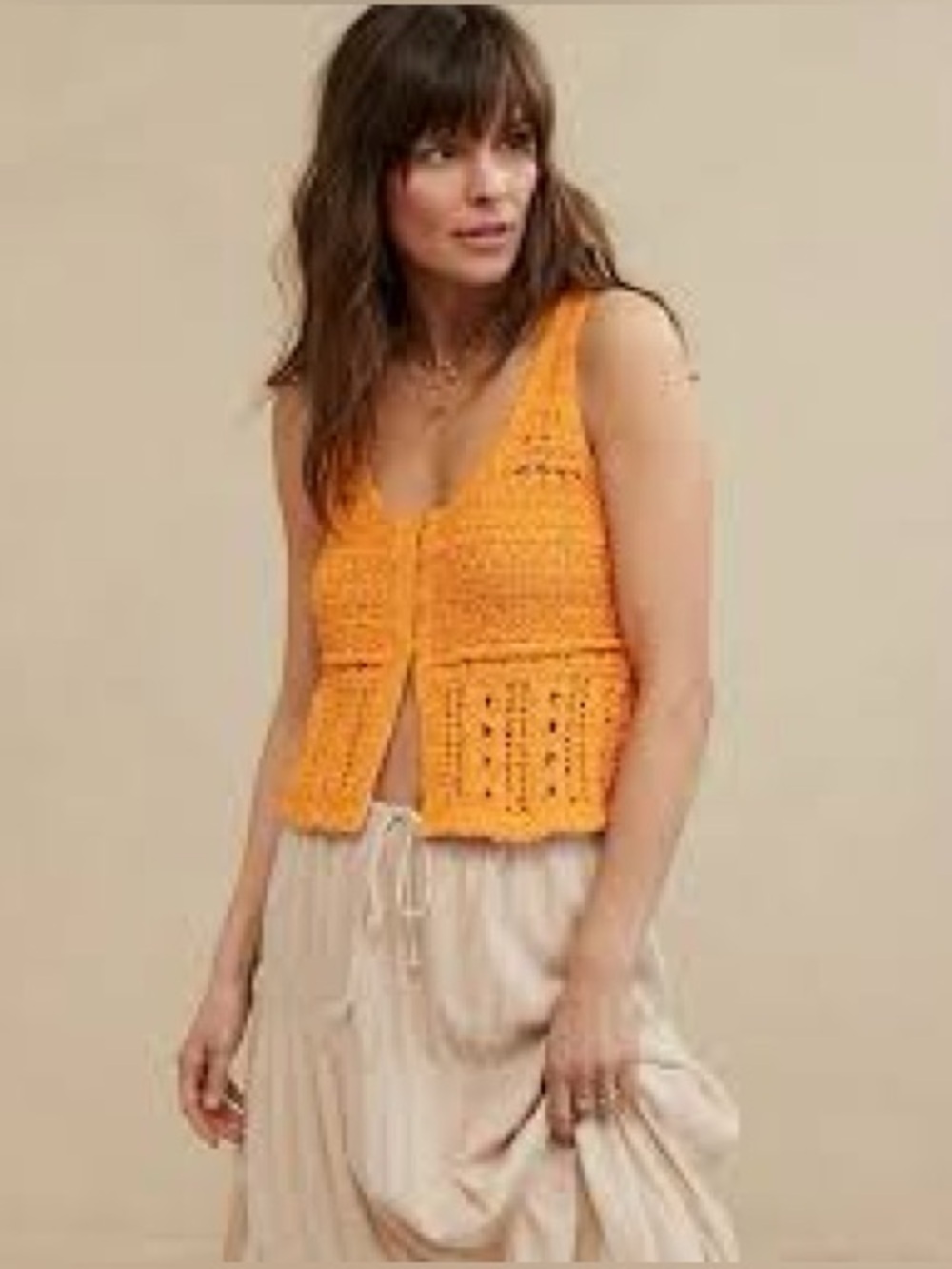 Aerie Crochet Sweater Vest